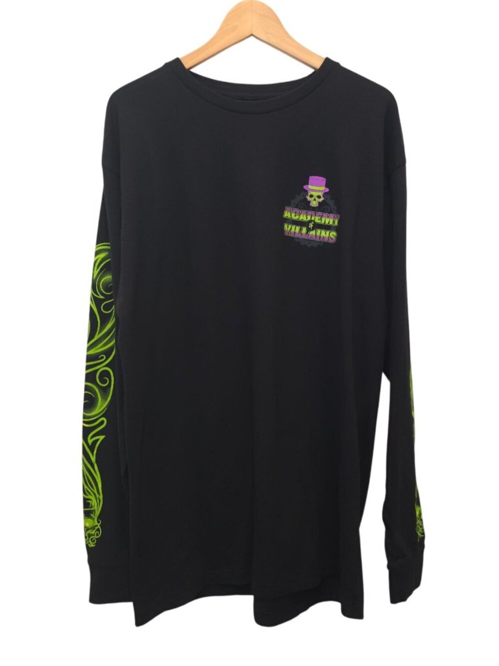 NWT Universal Studios Halloween Horror Nights Academy Of Villains Black Shirt XL - Picture 3 of 9